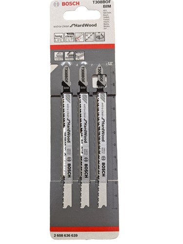 Пилка для лобзика 117 мм T308BP Precision for Wood (3 шт) BOSCH (пропил прямой, точный угловой)