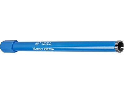 Коронка алмазная 36мм железобетон BULL, L450мм, 1 1/4", микроудар, сухое сверление
