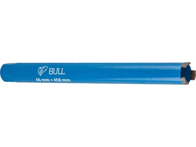 Коронка алмазная 46мм железобетон BULL, L450мм, 1 1/4", микроудар, сухое сверление