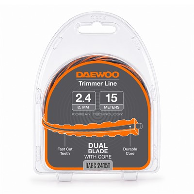 Леска для триммера (2,4 мм, 15 м, зубчатая) DAEWOO - фото 205292