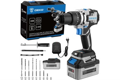 Дрель-шуруповерт ударная аккумуляторная DEKO DKCD20V Pro Impact - фото 206467