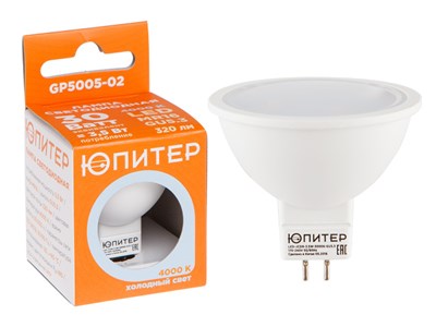 Лампа светодиодная JCDR 3.5 Вт 170-240В GU5.3 4000К ЮПИТЕР (JP5005-02)