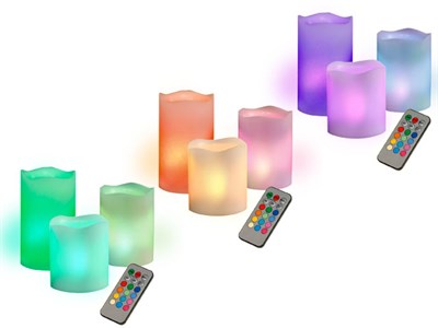 Свечи светодиодная CL3-RGB-SET3 (компл. 3 св.) JazzWay (из воска) - фото 22095