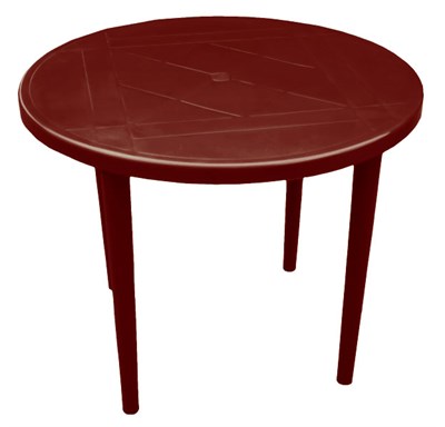 Пластиковый стол для дачи, круглый (диам 900 мм, выс 710 мм) 