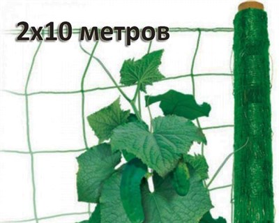 Сетка пластиковая для плетущихся растений PLANT NET, ячейка 15х17см, 10м x 2м