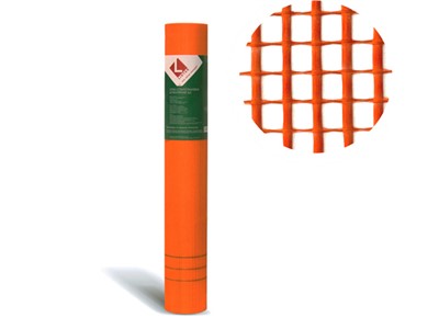 Стеклосетка штукатурная 5х5, 1мх50м, 160, оранжевая, (Южный Океан)