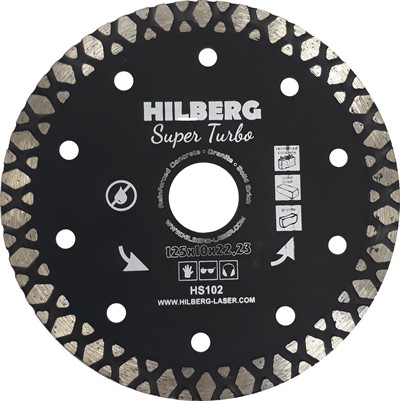 Диск алмазный 125*22.23*10 Super Turbo Hilberg
