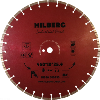 Диск алмазный 450*25,4*10 Industrial Hard Hilberg