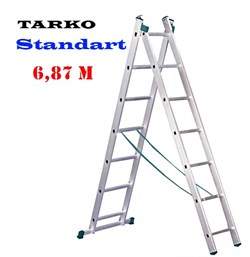 Лестница 6,87 метра, TARKO Standart 2-х секционная