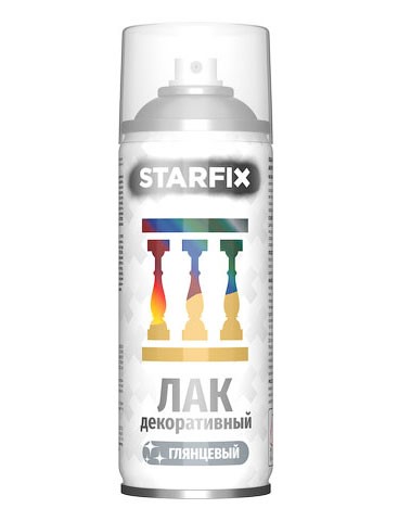 Лак декоративный акриловый прозрачный STARFIX 520мл