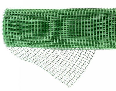 Решетка заборная в рулоне, облегченная, 1,5х25 м, ячейка 70х70 мм, пластиковая, зеленая