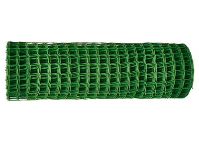 Решетка заборная в рулоне, 2х25 м, ячейка 25х30 мм, пластиковая, зеленая