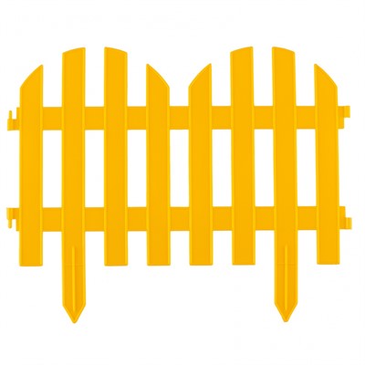 Забор декоративный "Романтика", 28 х 300 см, желтый, Palisad