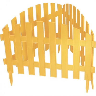 Забор декоративный "Винтаж", 28 х 300 см, желтый, Palisad
