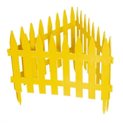 Забор декоративный "Рейка", 28 х 300 см, желтый, Palisad