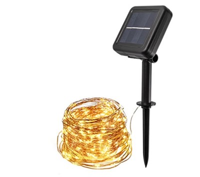 Светильник садовый на солнечной батарее SLR-G03-200Y ФАZА (нить, желт. 200 LED) 