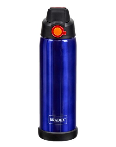 Термос-бутылка 770мл, синий, BRADEX
