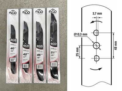 Нож для газонокосилки нож ECO LG-633, LG-533 46 см (18 дюймов)