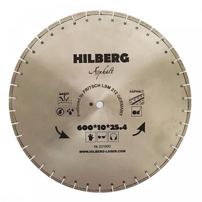 Диск алмазный по асфальту Hilberg Laser 600*11*25.4/12 mm