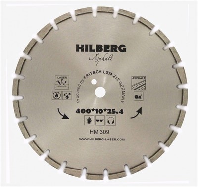 Диск алмазный по асфальту Hilberg Laser 400*11*25.4/12 mm