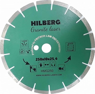 Алмазный диск по граниту Hilberg Granite Laser 350*10*25.4/12 mm