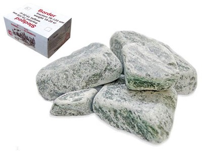 Камень для бани Серпентинит, обвалованный, коробка по 10 кг, ARIZONE - фото 88520