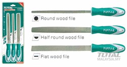 Набор напильников по дереву TOTAL (3 шт)