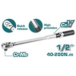 Динамометрический ключ 1/2 " TOTAL (500 мм, 40-200 Нм)