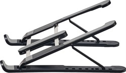 Подставка под ноутбук, планшет, складная, 26х26х2,5см, металл, пластик, чёрный
