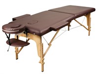 Массажный стол складной, 2-секции, 60 см, Atlas Sport (коричневый)
