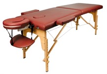 Массажный стол складной, 2-секции, 60 см, Atlas Sport (бургунди)