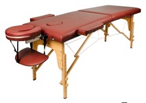 Массажный стол складной, 2-секции, 70 см, Atlas Sport (бургунди)