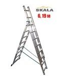 3-х секционная 6,19 метра, лестница-трансформер Skala
