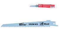 Пилка сабельная по дереву S152W (1 шт.) WORTEX высокоуглеродистая сталь HCS, 150 мм длина (пропил прямой, грубый, для базовых работ)