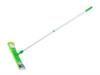 Швабра для пола с насадкой из шенилла, зеленая, PERFECTO LINEA (Телескопическая рукоятка 67-120 см)