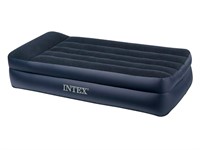 Надувная кровать с подголовником Twin (Твин), 99х191х42 см, встроенный электрич. насос, INTEX