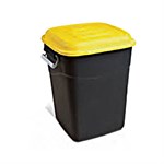 Контейнер для мусора 50 л пластиковый (желт. крышка)