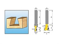 Фреза ласточкин хвост D25,4х22,2х12х38х2Т MAKITA