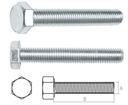 Болт М8х60 мм шестигр., цинк, кл.пр. 5.8, DIN 933