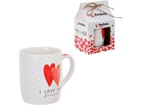 Кружка керамическая, в кор., 350 мл., LOVE HEARTS-1, PERFECTO LINEA