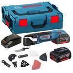 Многофункциональный инструмент (реноватор) BOSCH GOP 18 V-EC L-BOXX + набор оснастки (18.0 В, Li-Ion, 2 акк., 4.0 А/ч)