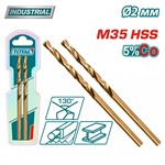 Сверло по металлу M35 HSS-CO 2мм TOTAL TAC11202001(2 шт)