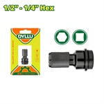 Переходник с квадрата 1/2 " на шестигранник 1/4" DYLLU 