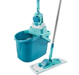 Комплект Power Clean M ведро 6 л с отжимом и швабра 33 см, Leifheit 
