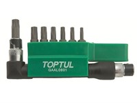 Набор бит "TORX" 1/4" Т10-Т40 30мм 8шт TOPTUL