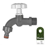 Кран полипропиленовый 1/2" + подключение к шлангу, BRADAS