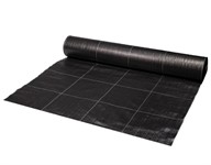 Агроткань против сорняков 100 г/м² PP, черная UV 1,2х100м, разметка квадрат, BRADAS