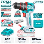 Дрель-шуруповерт ударная TOTAL TIDLI20558