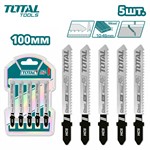 Пилка для лобзика 100мм по дереву TOTAL TJSBT101D (5 шт)