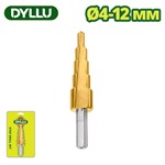 Сверло ступенчатое 4-12 мм DYLLU DTJD1401